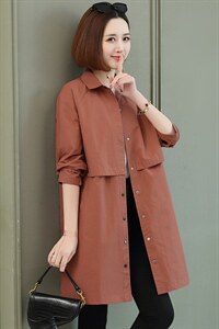 高档女风衣中长款大衣2025年春秋季新款气质时尚休闲薄款外套图片