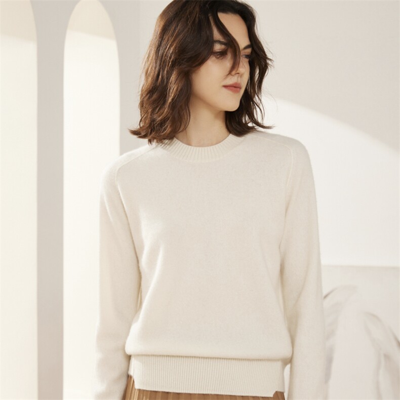 2024秋季新款马鞍肩长袖羊绒衫，女装羊绒衫，戎美山