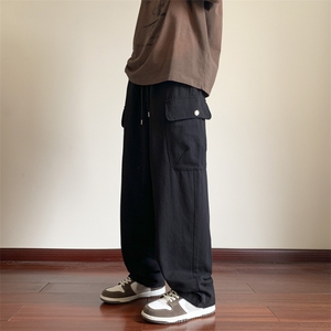 春秋季日系潮流工装裤男ins潮牌宽松直筒裤休闲阔腿裤 K7407-P37图片