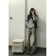 美士泼墨点缀做脏牛仔裤ZK0347-P48，男装牛仔裤，星座313A(原308A-2)