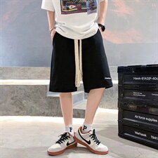 夏季休闲短裤男ins潮牌纯色简约五分运动裤DW04P22图片