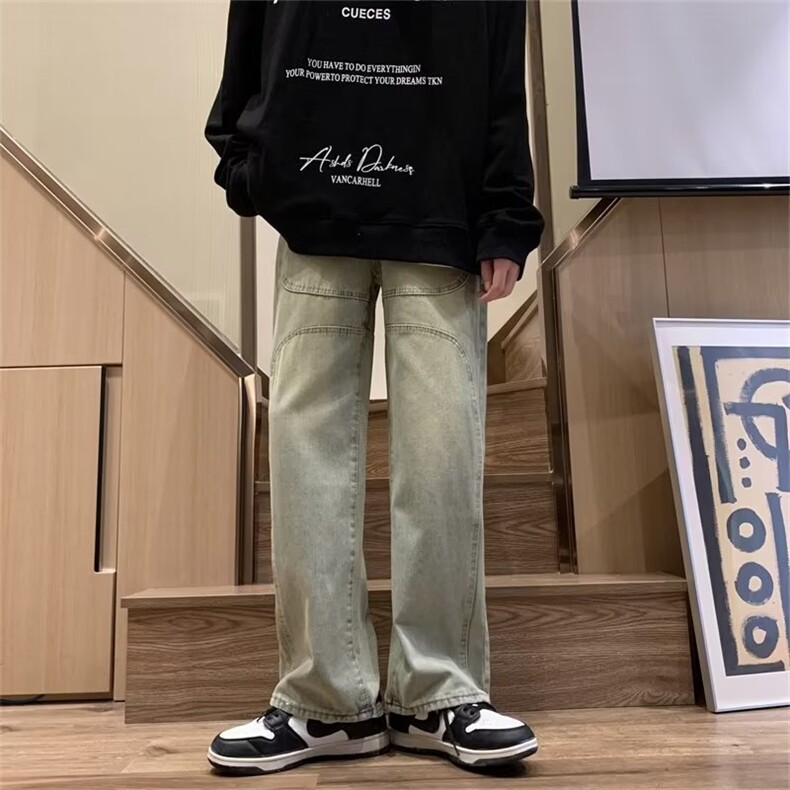 牛仔裤男秋季潮大码休闲裤子高街CT304P45,男装牛仔裤,星座1116-2