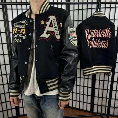 1506/QDF2060/P114美式复古棒球服男嘻哈宽松百搭潮流夹克外套,男装夹克,星座1506