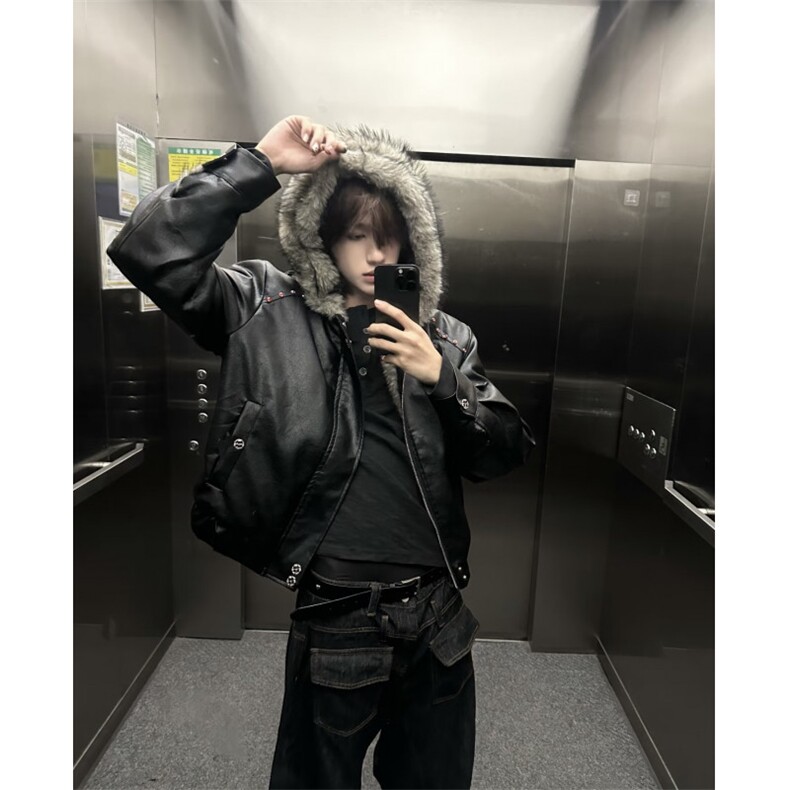 新款加厚棉衣座山雕连帽外套1408-MY420-P140（网图），男装棉衣，四季星座1408（原星座1613）