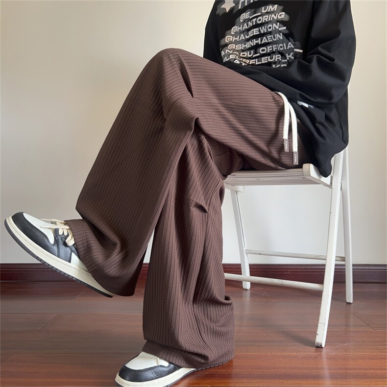 K24770批45控68秋季新款垂感面料裤子男伞兵裤百搭休闲裤男裤子,男装休闲裤,电商D229A