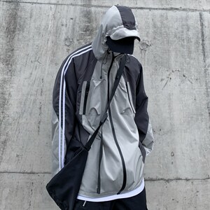 高街vib 潮机能风工装防水功能面料连帽冲锋衣XZ906-2-H153-P85图片