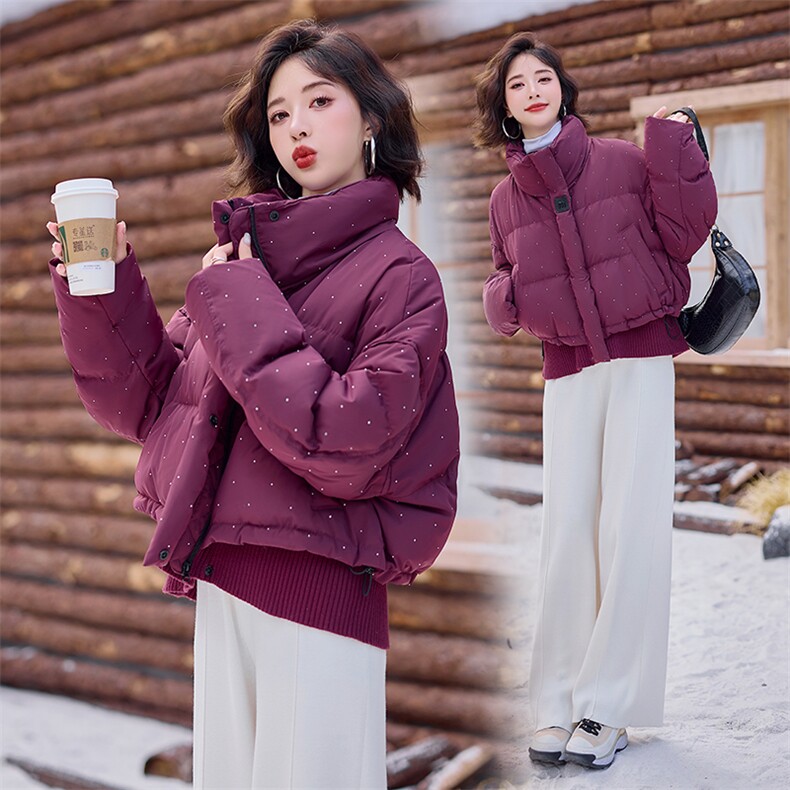 现货！！！亮片羽绒服女士短外套,女装羽绒服,素月