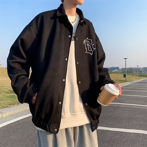 男秋季2022新款长袖鹿皮绒夹克外套LYJ05P60图片