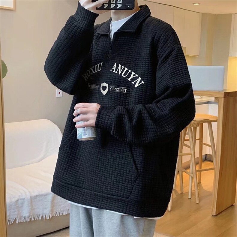 男春季新款半拉链翻领外套卫衣F67P38,男装卫衣,星座1116-2