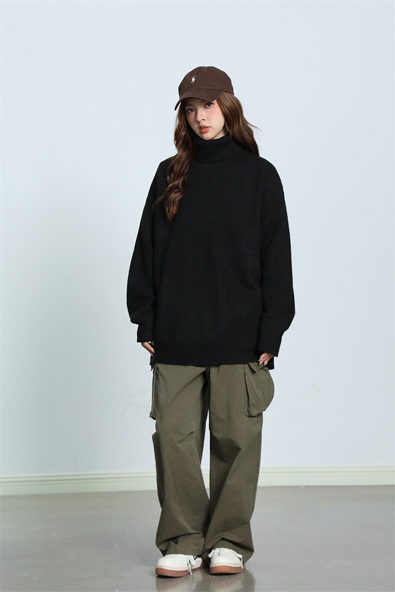 高档圆领针织毛衣男秋季慵懒风线衣外套宽松内搭打底,男装T恤,星座1206（原A206）