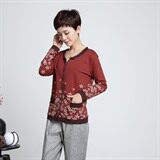 时尚优雅女士长袖针织开衫舒适百搭花型图案设计，女装套装/套裙，丽影随形