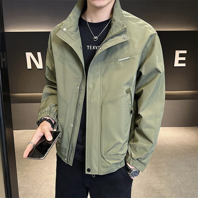 工装夹克男休闲上衣多口袋立领夹克DS-A329-ZL2402-P95,男装夹克,电商A329