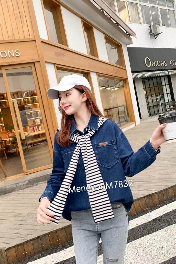 牛仔衬衫，女装衬衫，梦由