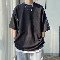 T恤时尚潮牌五分袖日常圆领新款夏季ins城市风貌男潮标准青春流行，男装T恤，星座516A