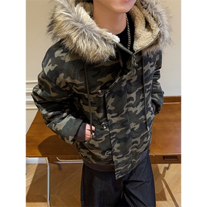 现货 情侣迷彩棉服派克服座山雕棉衣外套冬 5D4097-TP90178图片