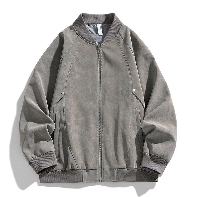 2026春季新款皮衣夹克男青少年学生潮流麂皮外套，男装夹克，星座1206-1（原A206-1）