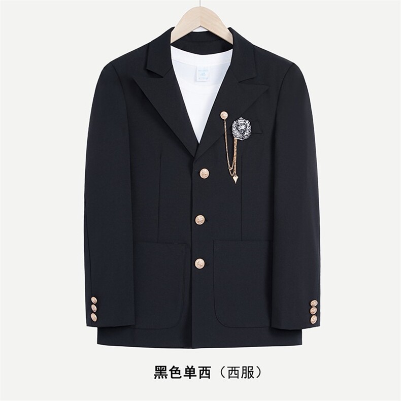 新款学院风dk制服男学生西服外套三粒扣jk西装班服潮W6620-P61,男装西服,星座412-3