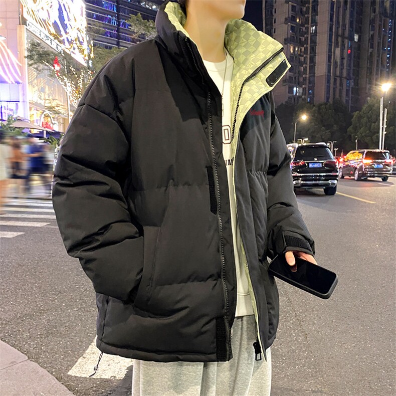 抖音得物品质深度库存三防面料假两件格子棉衣外套棉服66635特P85,男装棉衣,电商A486