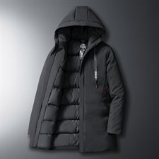 大码L-8XL冬装新款保暖中长款棉衣男士连帽外套A438-8856，男装棉衣，电商A438