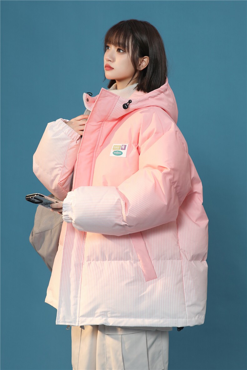 XZ-230-1MY09中性风青春活力简约扎染渐变休闲连帽棉服P128控158,男装棉衣,星座230-1