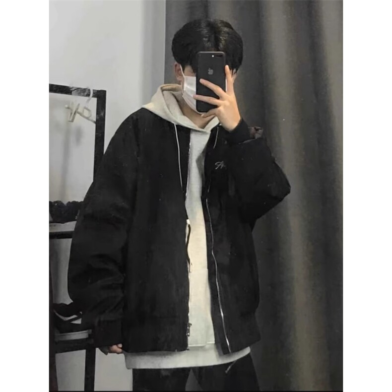 A715-P55美式黑色飞行员夹克男高街hiphop潮牌棒球服情侣外套,男装夹克,星座215-1