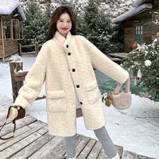 现货:冬季新款高级感加厚保暖皮毛一体外套2C135-8959P225K338，女装皮草，2C135