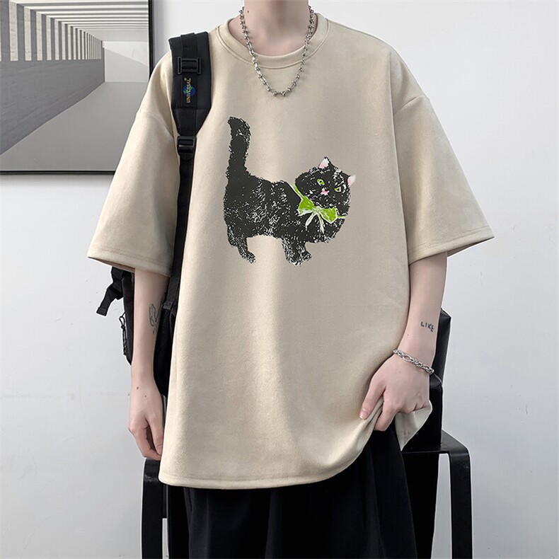 麂皮绒短袖t恤男大码半袖男  JD82413-P25图片