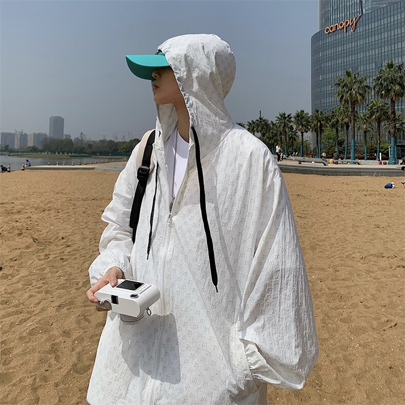 夏季新款防晒衣男ins港风潮流连帽上衣透气休闲外套W3140-P30,男装夹克,星座512-2