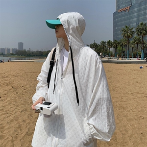 夏季新款防晒衣男ins港风潮流连帽上衣透气休闲外套 W3140-P30图片