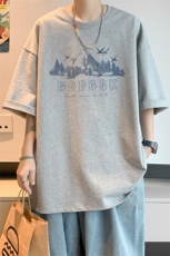 已注册/夏季新款内景港风休闲短袖T恤男潮宽松打底衫DT00492/P25，男装T恤，电商B316