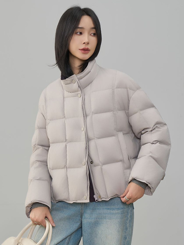 现货2025年冬季新款羽绒服90白鸭绒休闲风女,女装羽绒服,阳光伊恋