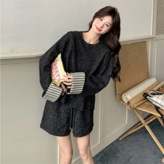 【现货】法式小香风拼条纹套装088-7702p145k198，女装套装/套裙，2C088
