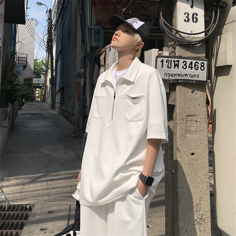 TZ2333-P65控88夏季POLO衫短裤t恤休闲宽松大码两件套短袖套装男,男装牛仔裤,电商D232
