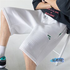 2023夏休闲华夫格贴标运动男无影墙百搭宽松五分短裤DK28853-P40，男装休闲裤，电商A082