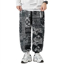 日系新款潮男士休闲宽松工装大码反光抽绳束脚九分裤长裤K399/P45，男装工装外套，星座608A