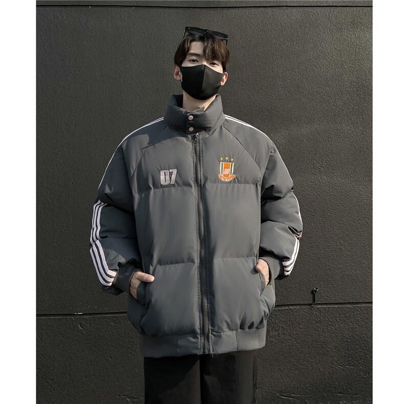 冬装新品港风织带棉服刺绣logo棉衣休闲加厚外套男G1105P118,男装棉衣,电商A339