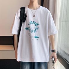 ！200g！2023春夏新款男士百搭短袖T恤潮流体恤衫T2207P25，男装T恤，电商B220