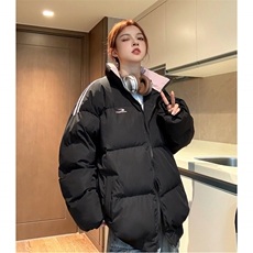 中性风冬装双面穿条纹织带棉服拼色棉衣休闲外套男G1101P138，男装棉衣，电商A339