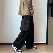 工装裤男女春秋新款宽松街头小众设计感阔腿休闲裤ins潮GK823-P38，男装休闲裤，星座1008-1