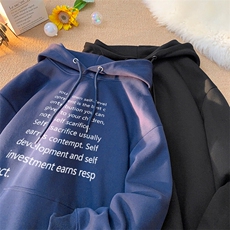 印花LOGO男女情侣潮牌连帽卫衣，男装卫衣，星座310A-4