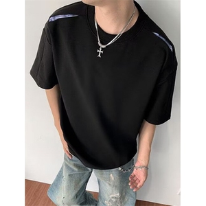 假两件短袖T恤男夏季宽松韩版百搭休闲半袖体恤衣服 TD920图片