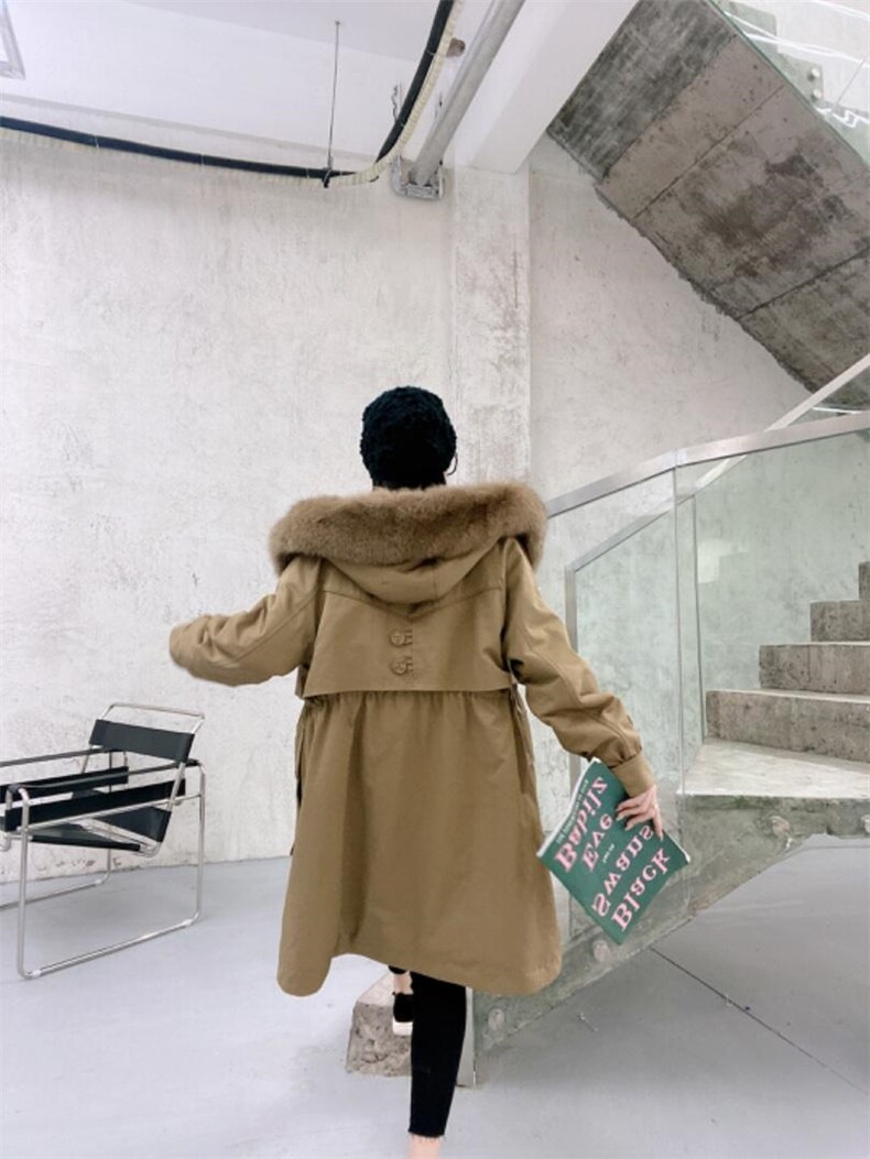 2022冬装新款设计师定制大长款狐狸毛领派克，其它，泰靡(1F)
