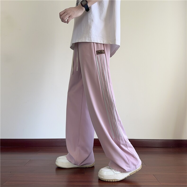 夏季新款美式潮流条纹冰丝凉感宽松休闲裤B315-K25667-特p35控68,男装休闲裤,电商B315