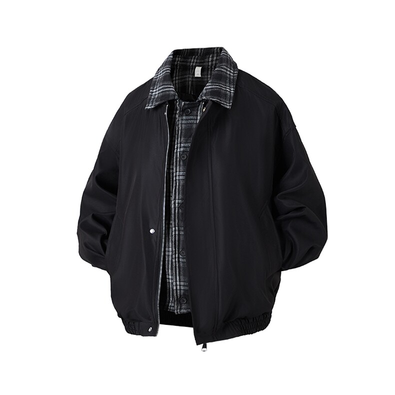 A85-特P78高品质假两件翻领夹克男外套，男装夹克，电商B369（原A024）