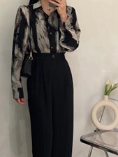 【现货】秋季新款印花衬衫，女装衬衫，裴兔子(3F)