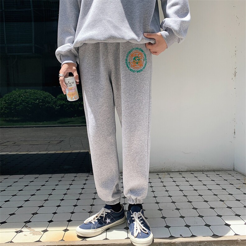 1秋季港风大码M-5XL宽松流行情侣青春套头卫衣套装7267P70控98,男装休闲套装,星座226-2