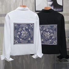男春季衬衫港风日系纯棉长袖衬衫C9944P32图片