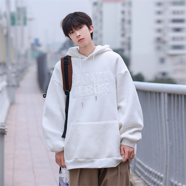 QC5208-TP45控价68秋港风Cityboy个性贴布绣连帽卫衣套头外套男,男装卫衣,电商A102-1