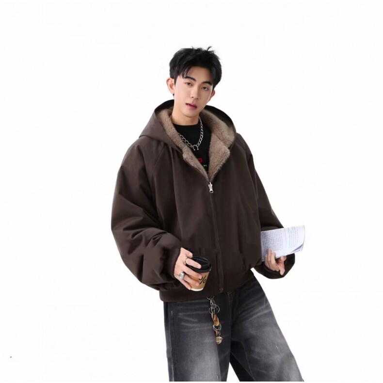 221-5/MY930/P95网图棉服棉衣加厚保暖面包服两面穿潮牌夹克外套,男装夹克,星座221-5