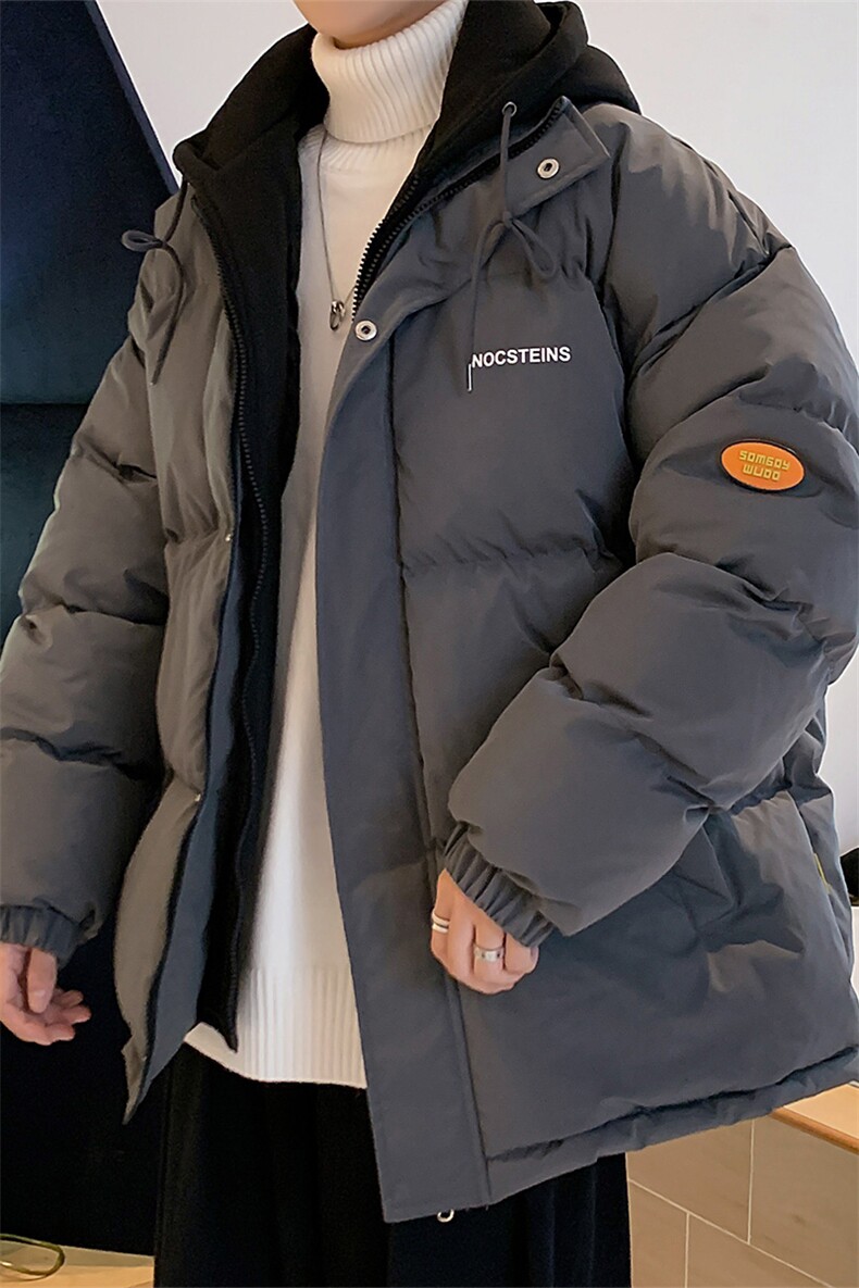 假两件棉服外套男连帽加厚棉衣2199特P90,男装棉衣,电商A309